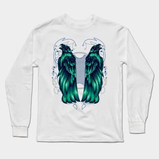 crow miror vintage geometric Long Sleeve T-Shirt